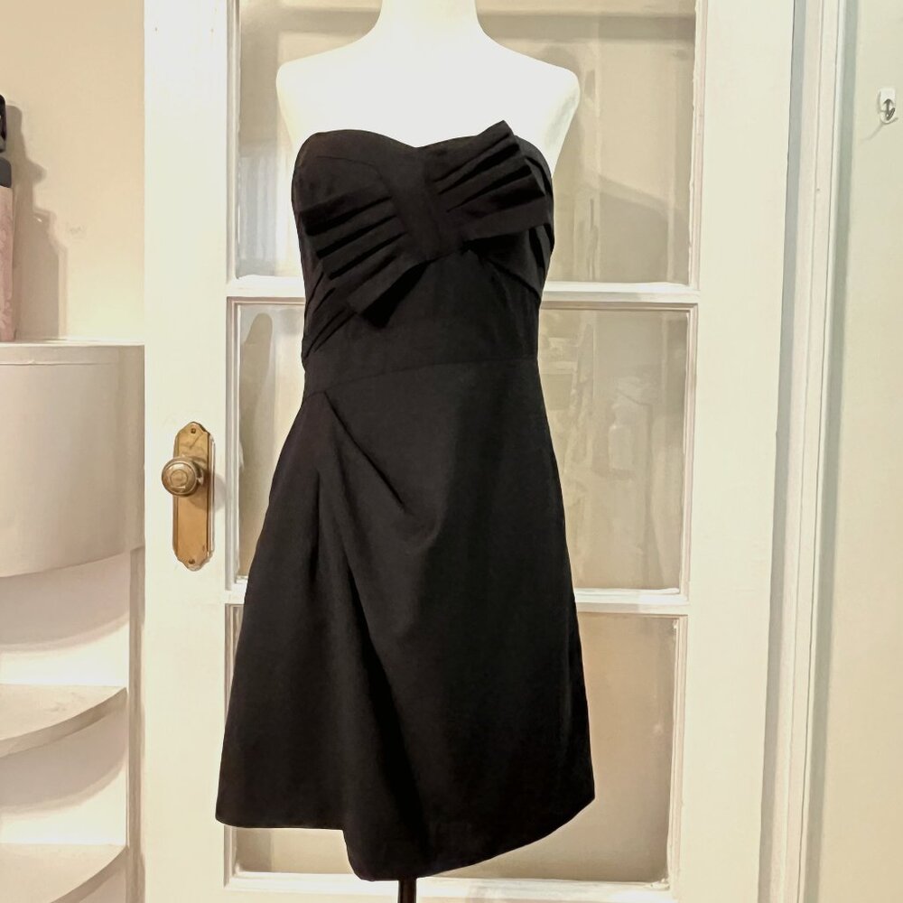 MM Couture Little Black Dress w/ Statement Bow | Strapless | Early 2000s